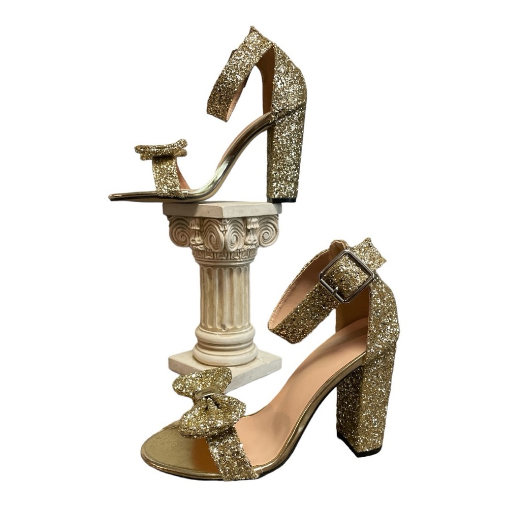 •Women's Heeled Sandals Bowknot Ankle Strap Elegant